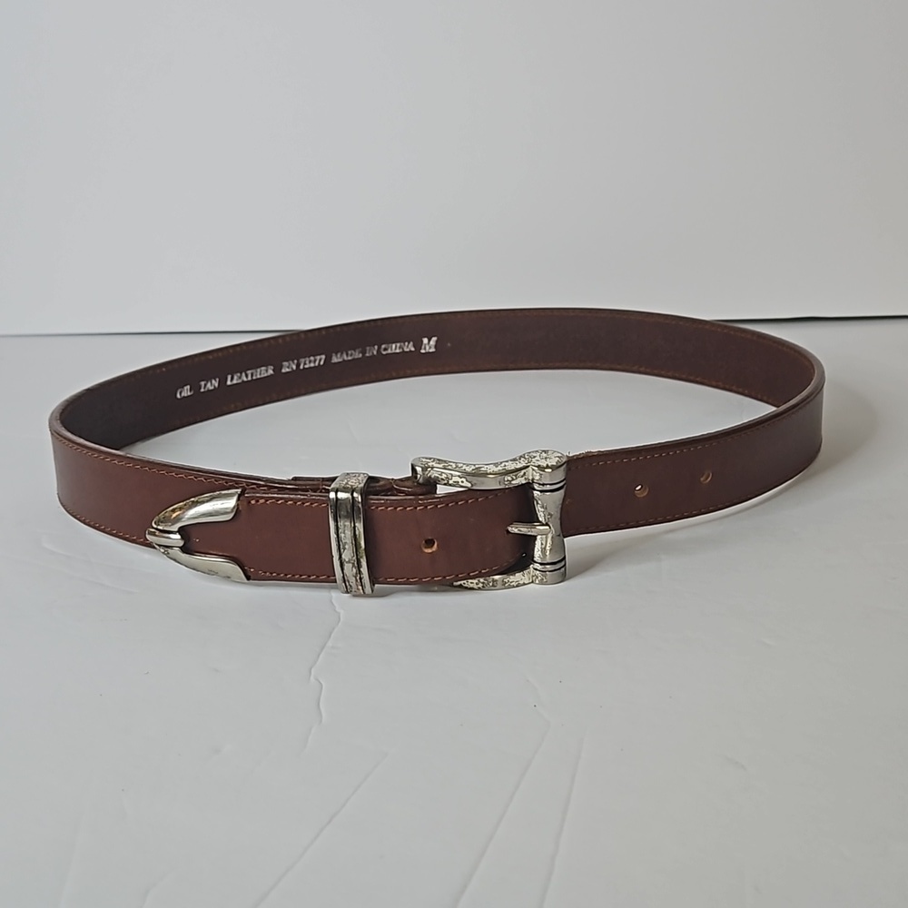Oil Leather  Belt sz M Tan Pre-owned